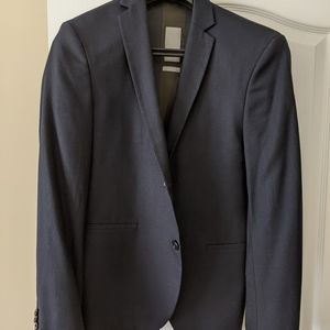 Zara Blue Fly-Fronted Blazer